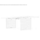 Rectangular conference table made of wooden veneer with cable management Floby