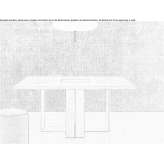 Square conference table made of tanned leather Potam