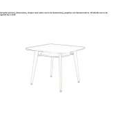 Square conference table Lurano