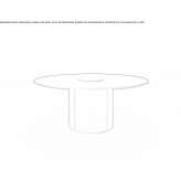 Round conference table with cable management system Schwarza
