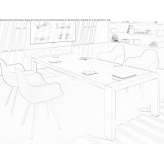Prostokątny drewniany stół konferencyjny Selm
