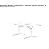 Modular conference table with cable management system Agudo