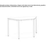 Modular laminate conference table Tulette