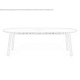 Oval wooden conference table with USB Gailitz