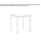 Square laminate conference table Tulette