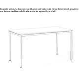 Prostokątny stół konferencyjny z laminatu Tulette