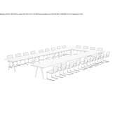 Wooden conference table Cluis