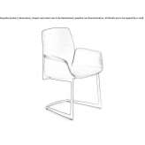 Cantilever leather reception chair Eferding