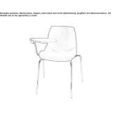 Krzesło szkoleniowe z tabletem do pisania Plato