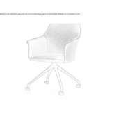 Swivel leather chair on wheels Yavkyne
