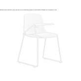 Training chair with sled base, with writing tablet Lagnieu