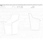 Fabric training chair with armrests Korbach