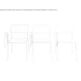 Polypropylene training chair with writing tablet Webb