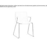 Training chair with sled base, with writing tablet Racine