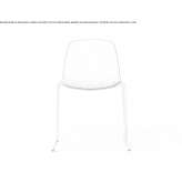 Training chair with a polypropylene base in the shape of a sleigh Gaiano