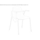 Stackable training chair with armrests and writing tablet Ipatovo