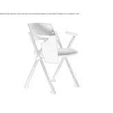 Stackable training chair with writing tablet Sakiai