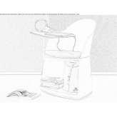 Chair with armrests and storage on wheels Alpette