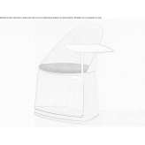 Chair with storage on wheels Alpette