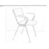 Stackable armchair with integrated cushion Toraya