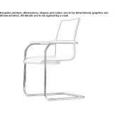 Upholstered chair on supports with armrests Ankara