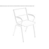 Stackable armchair with armrests Toraya