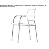 Polypropylene chair with stackable armrests Atalaia