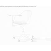 Chair with a 5-star base on wheels Alpette