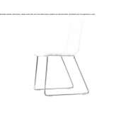 A stackable chair on a sled base Ghiaie