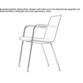 Upholstered, stackable chair with armrests Vuadens