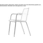 Upholstered, stackable chair with armrests Vuadens