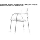Upholstered, stackable chair with armrests Atalaia