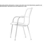 Upholstered, stackable chair with armrests Vuadens