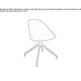Swivel fabric chair on trestles Yuganets