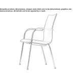 Plywood chair with stackable armrests Vuadens