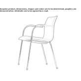 Upholstered, stackable chair with armrests Vuadens