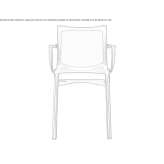 Mesh chair with stackable armrests Nisipari