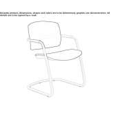 Ergonomic cantilever chair with armrests Jamay
