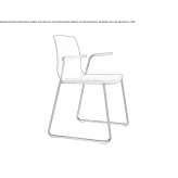 A chair based on a sled with armrests and an integrated pillow Burham
