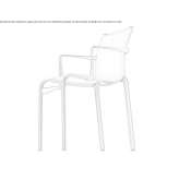Mesh chair with stackable armrests Nisipari