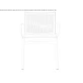 Mesh chair with stackable armrests Sitges