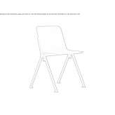 Krzesło szkoleniowe z polipropylenu Lycksele