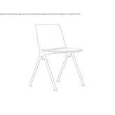 Polypropylene chair with integrated cushion Lycksele