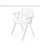 Polypropylene training chair with armrests Banca