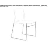 Polypropylene chair with a sleigh-shaped base, stackable Carlyss