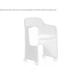 Fabric training chair and writing tablet Valnegra