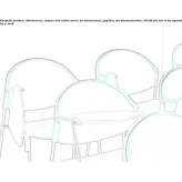 Fabric training chair based on a sled, with armrests and a writing tablet Moncton