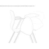 Multi-layer wooden training chair on a sled base with armrests and a writing tablet Otura