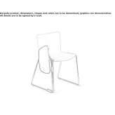Training chair with polypropylene base and writing tablet Eller