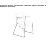 Multi-layer wooden training chair with sled base and writing tablet Turki